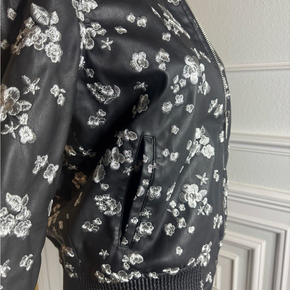 Michael Kors Sakura Embroidered Black Jacket - Picture 12 of 16